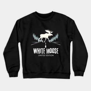 Le retour de l'élan blanc dans l'Alberta au Canada Crewneck Sweatshirt